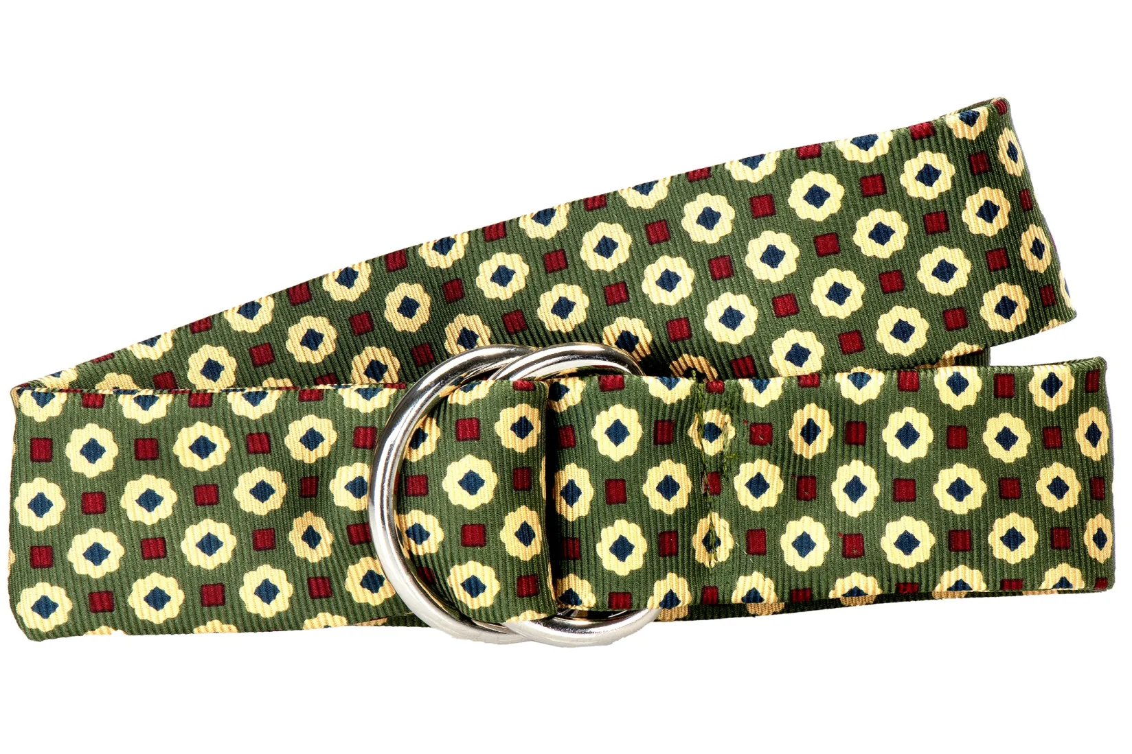 Stubbs & Wootton Medallion Sage Silk Belt