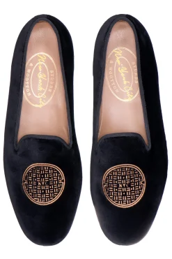 Women Stubbs & Wootton Metropolis Bronze Velvet Slipper (Women)