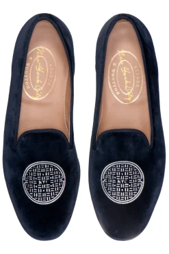 Stubbs & Wootton Metropolis Nickel Velvet Slipper (Men)