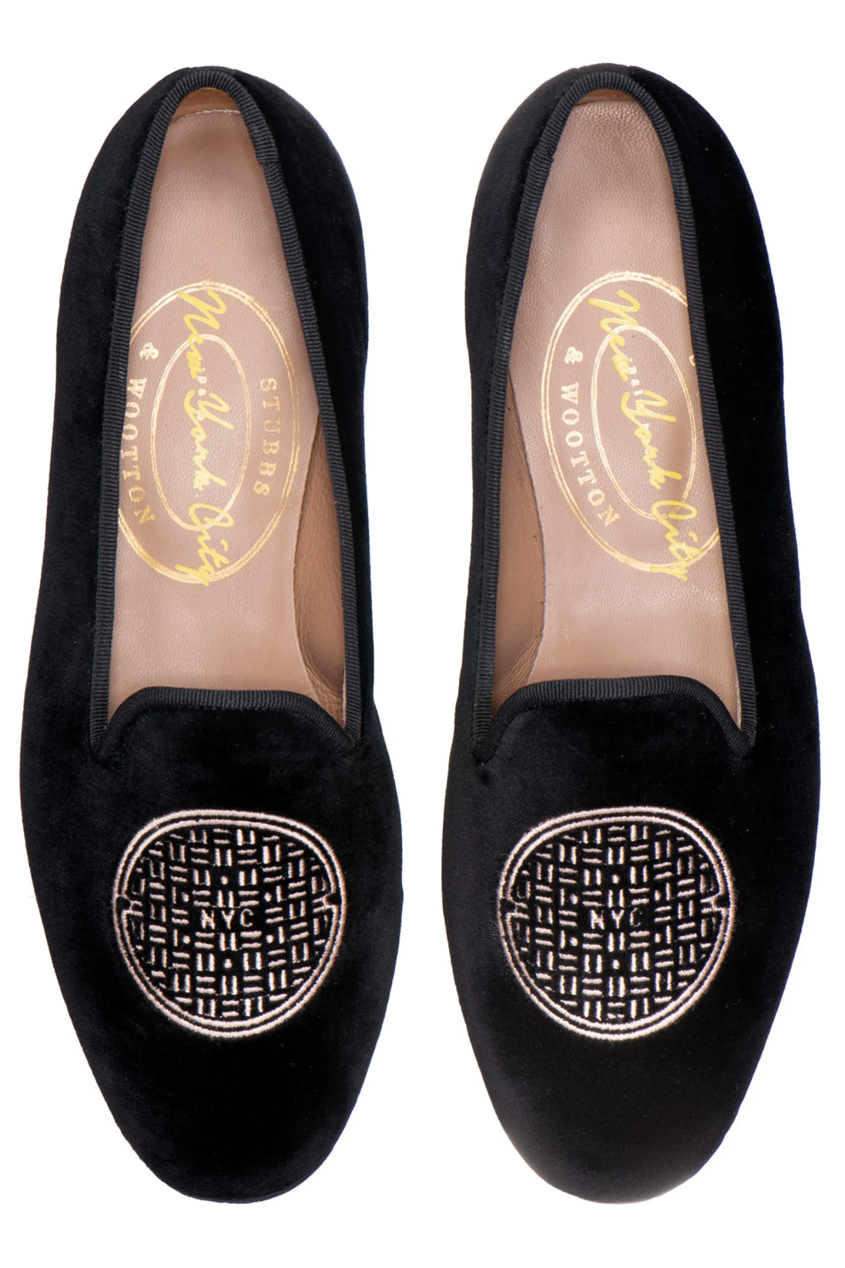 Stubbs & Wootton Metropolis Rosegold Velvet Slipper (Men)