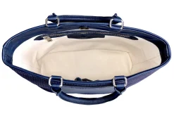 Stubbs & Wootton Navy Raffia Midi Tote