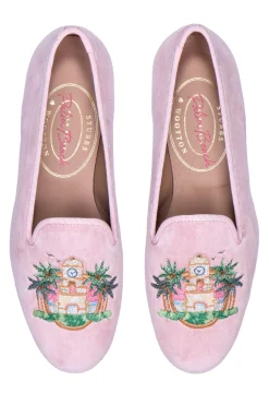 Women Stubbs & Wootton PB Clocktower Champagne Velvet Slipper (Women)