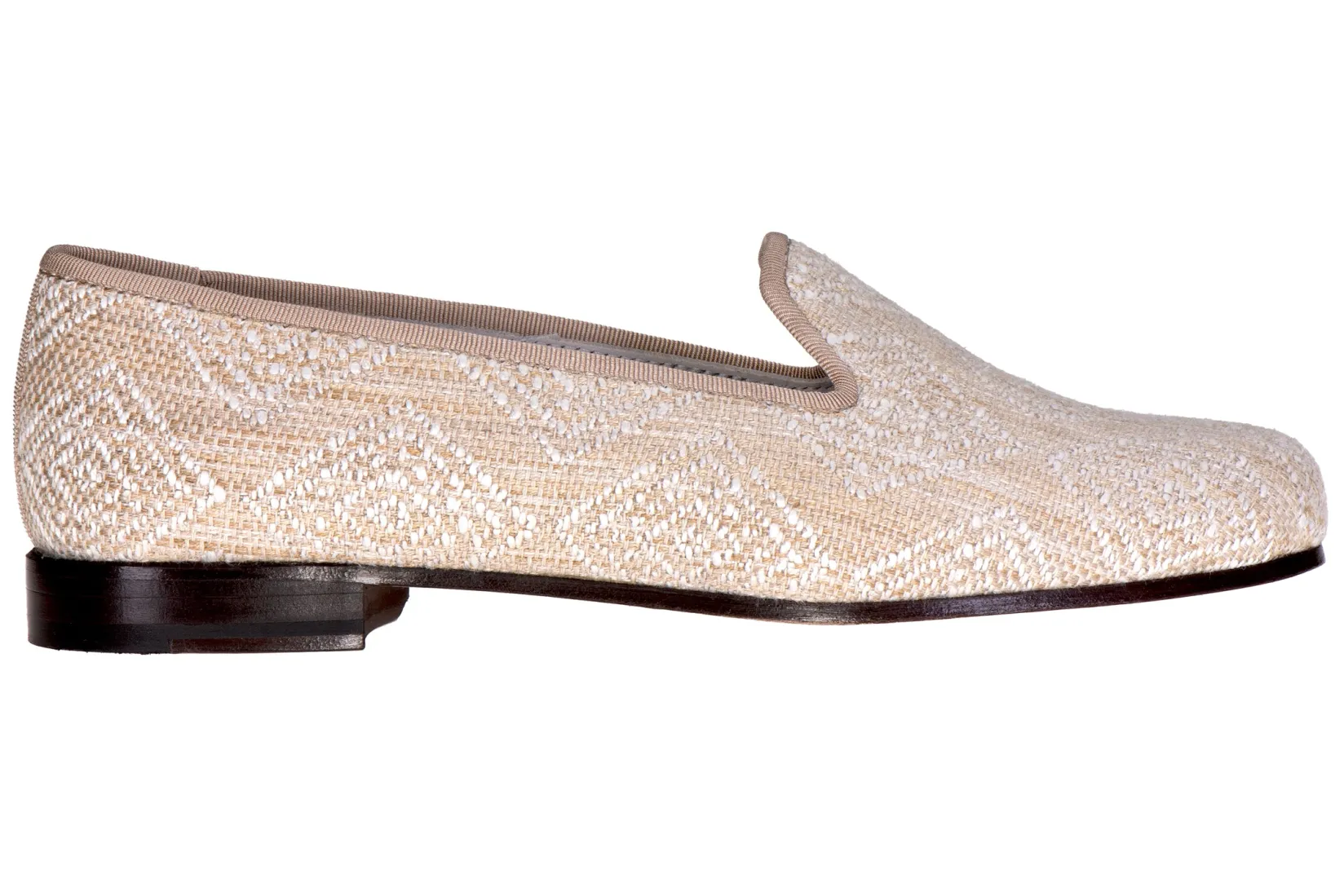Women Stubbs & Wootton Perinne Beige Slipper (Women)