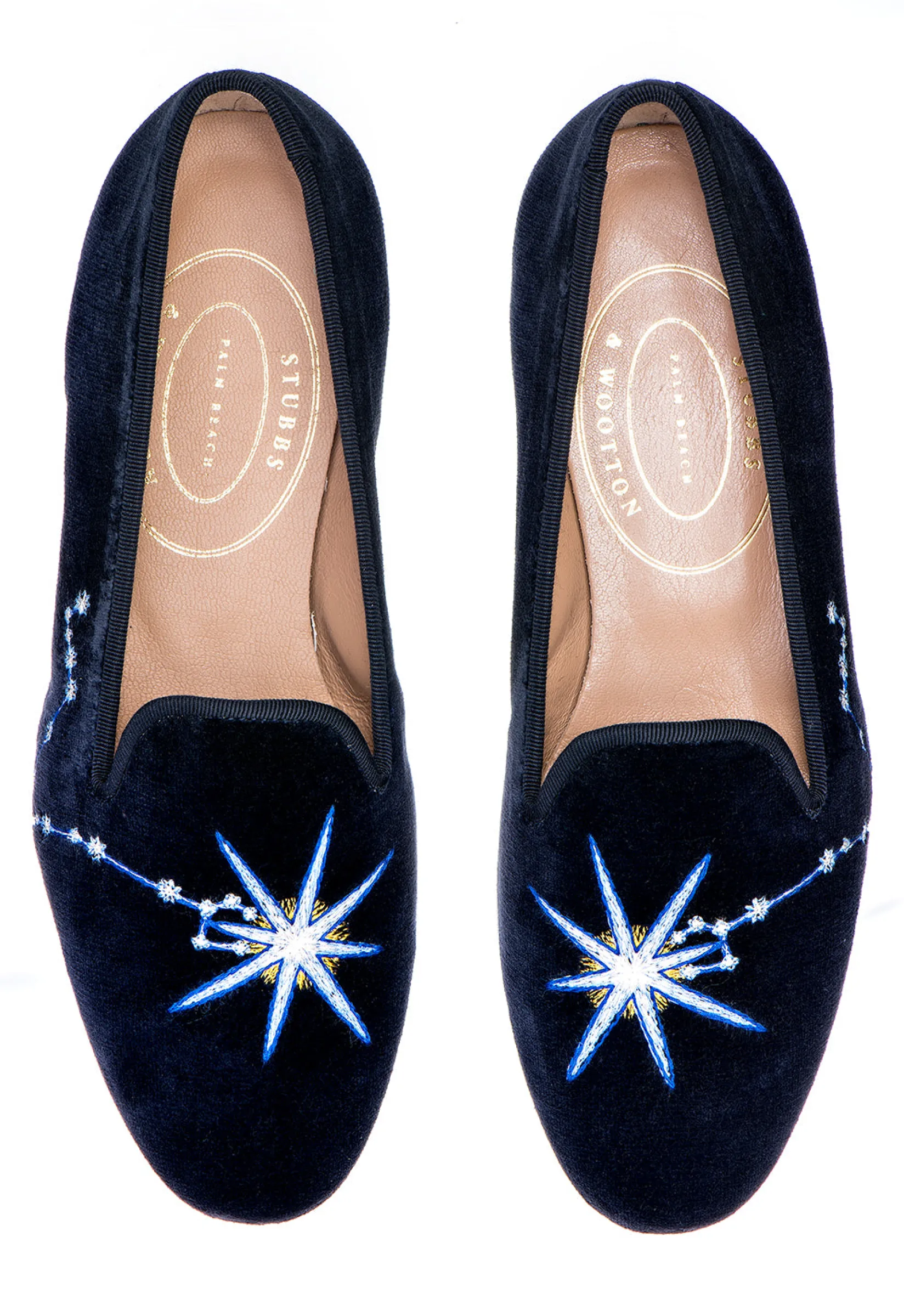 Women Stubbs & Wootton Pisces Velvet Slipper (Women)