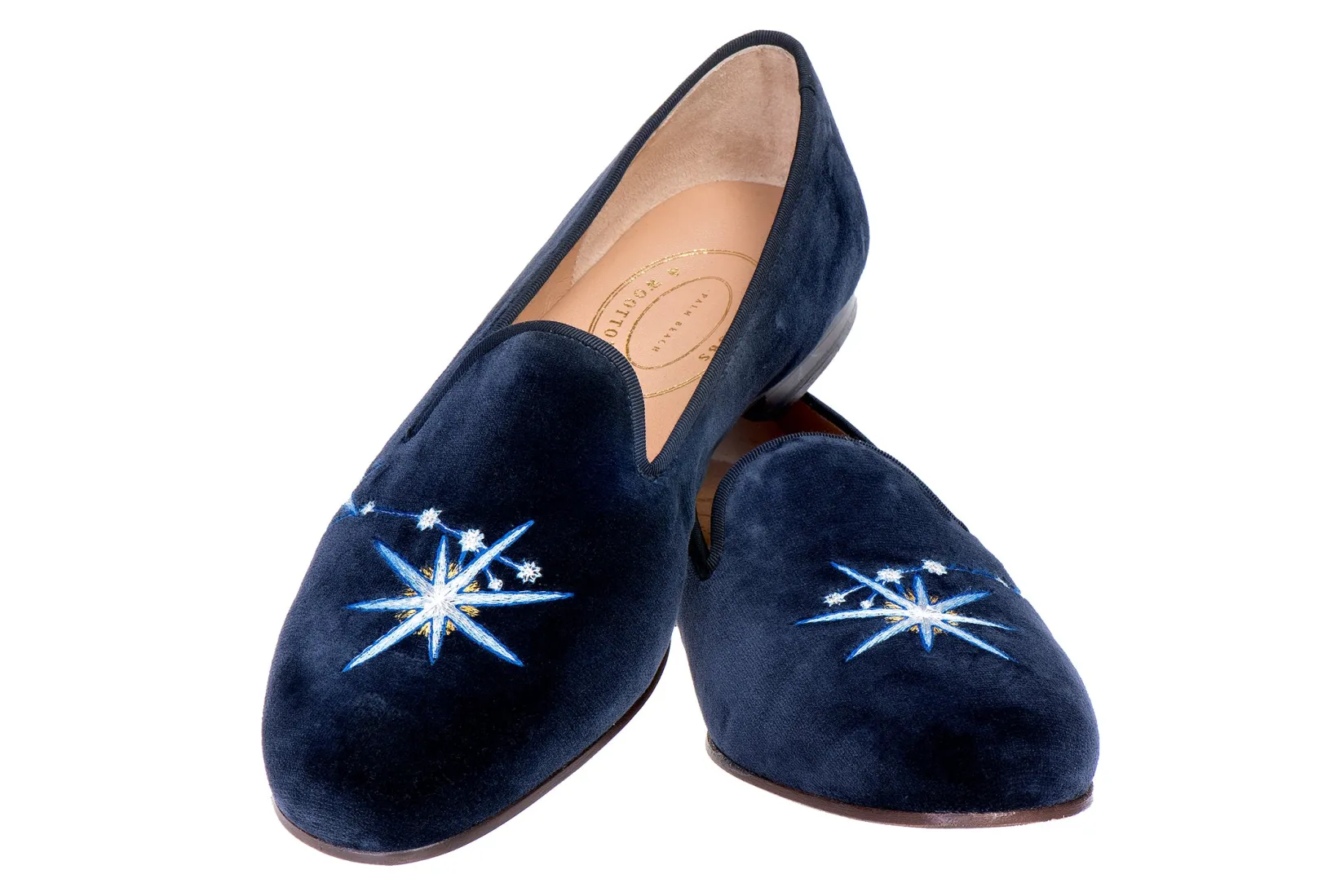 Women Stubbs & Wootton Scorpio Velvet Slipper (Women)