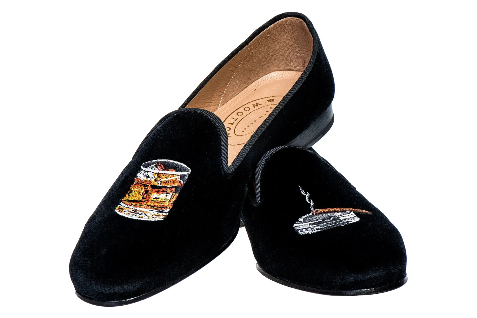 Stubbs & Wootton Scotch Velvet Slipper (Wide)