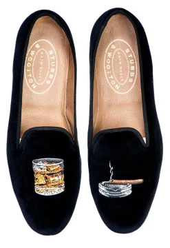 Stubbs & Wootton Scotch Velvet Slipper (Men)