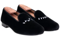 Women Stubbs & Wootton Shaken Stirred Velvet Slipper (Women)