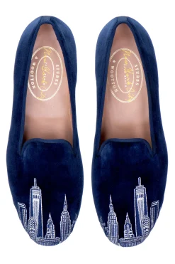 Women Stubbs & Wootton Skyline Velvet Slipper (Women)