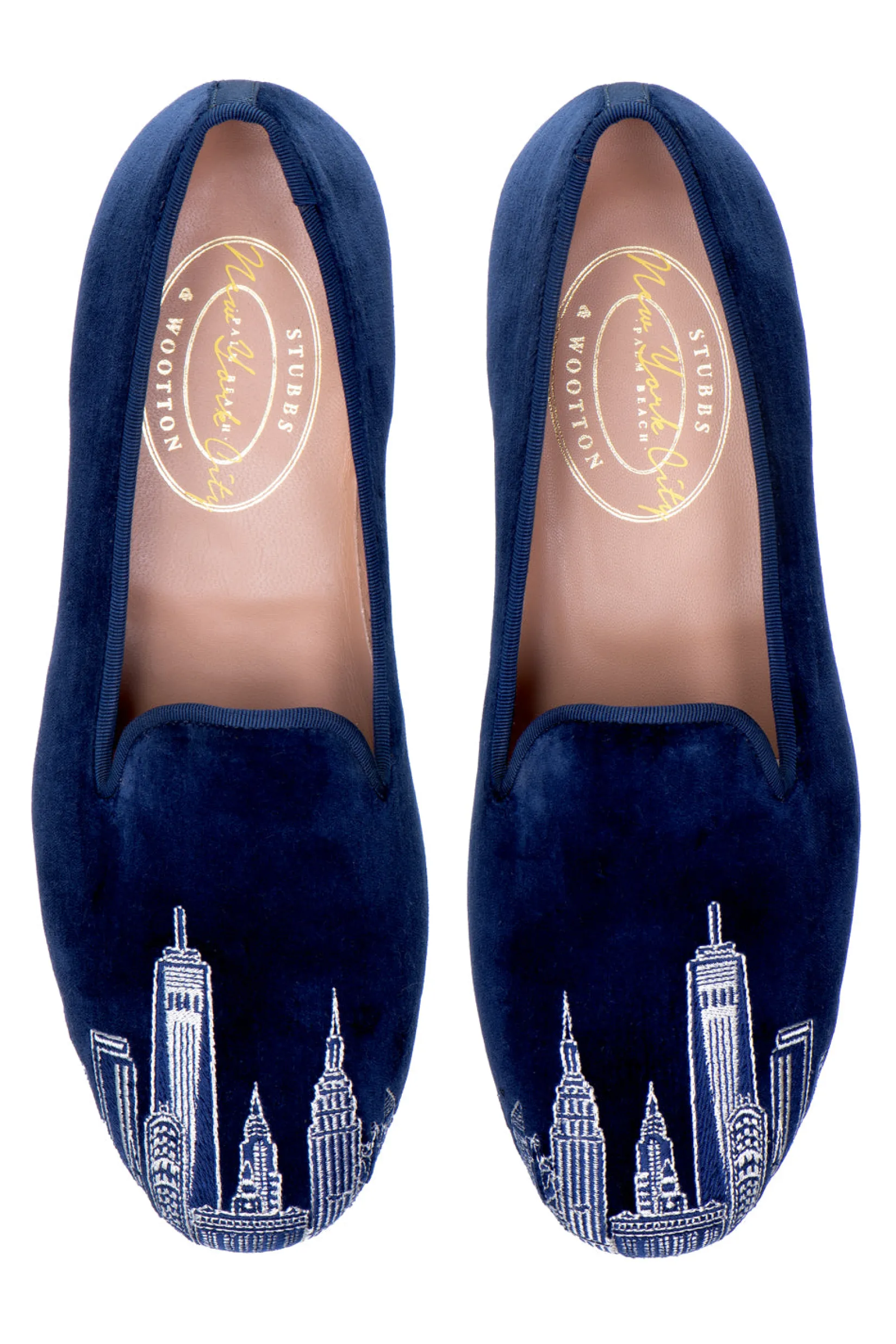 Women Stubbs & Wootton Skyline Velvet Slipper (Women)