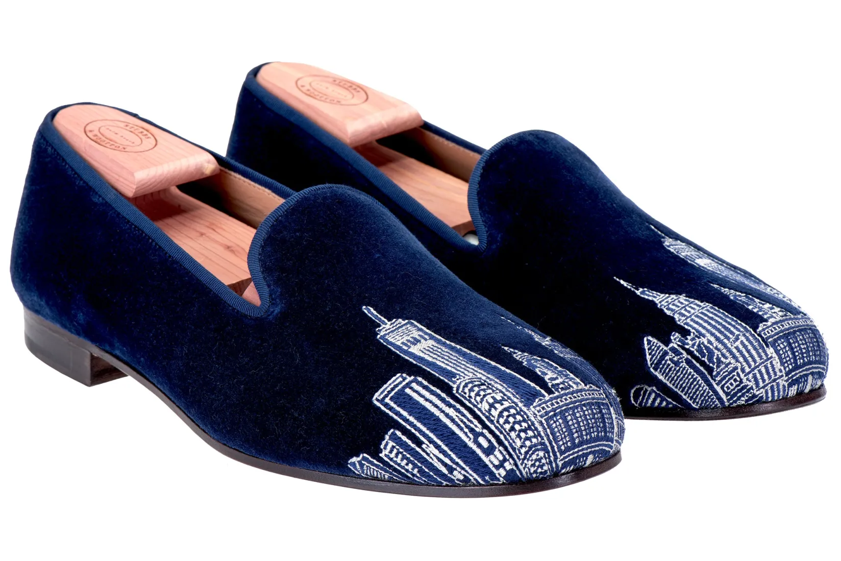 Women Stubbs & Wootton Skyline Velvet Slipper (Women)