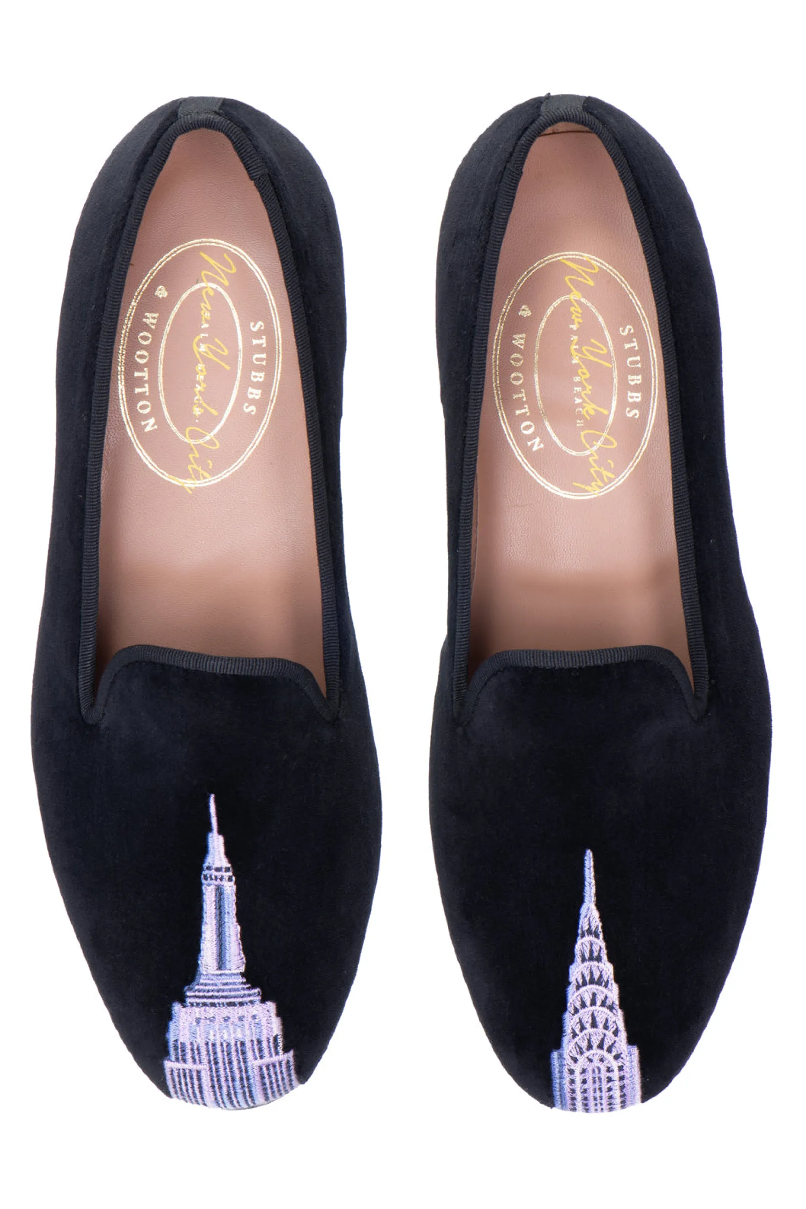 Stubbs & Wootton Skyscraper Velvet Slipper (Men)