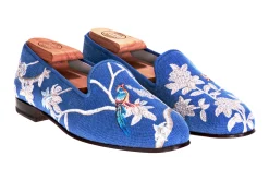 Women Stubbs & Wootton Snowbird Marlin Linen Slipper (Women)