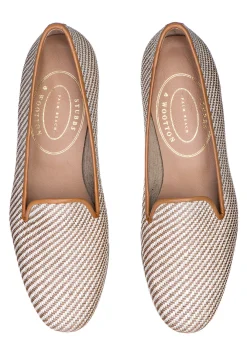 Women Stubbs & Wootton Straw Raffia Slipper (Women)