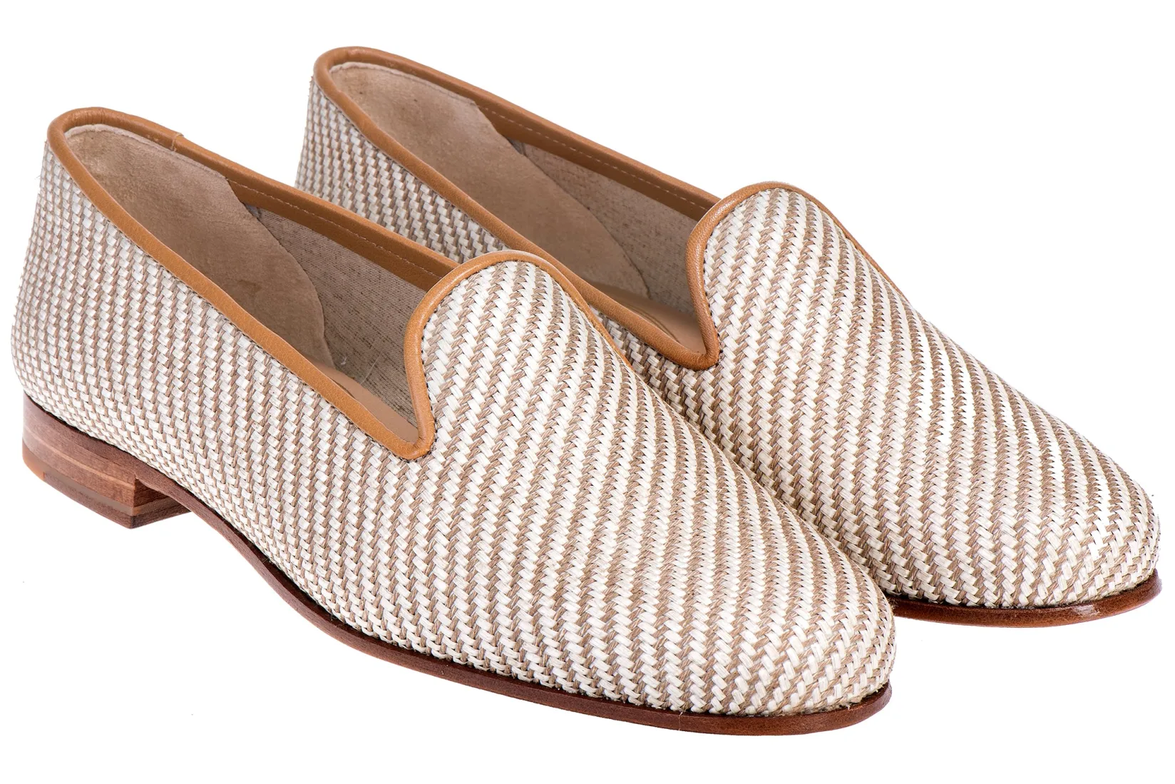 Women Stubbs & Wootton Straw Raffia Slipper (Women)