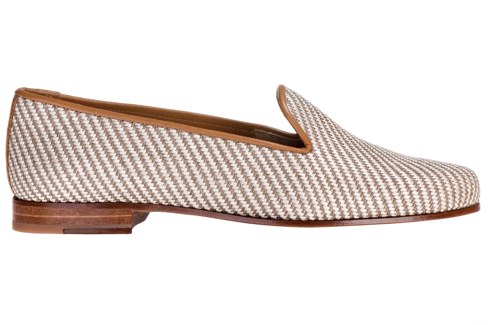 Women Stubbs & Wootton Straw Raffia Slipper (Women)