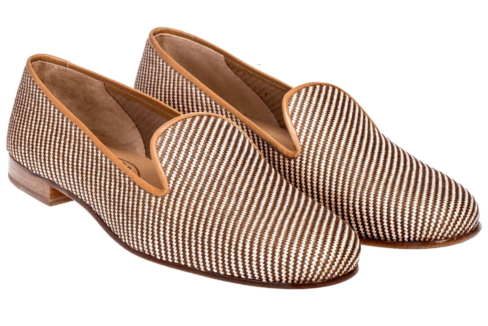 Stubbs & Wootton Straw Raffia Slipper (Wide)