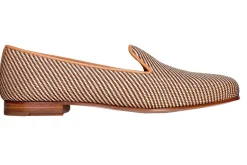 Stubbs & Wootton Straw Raffia Slipper (Wide)