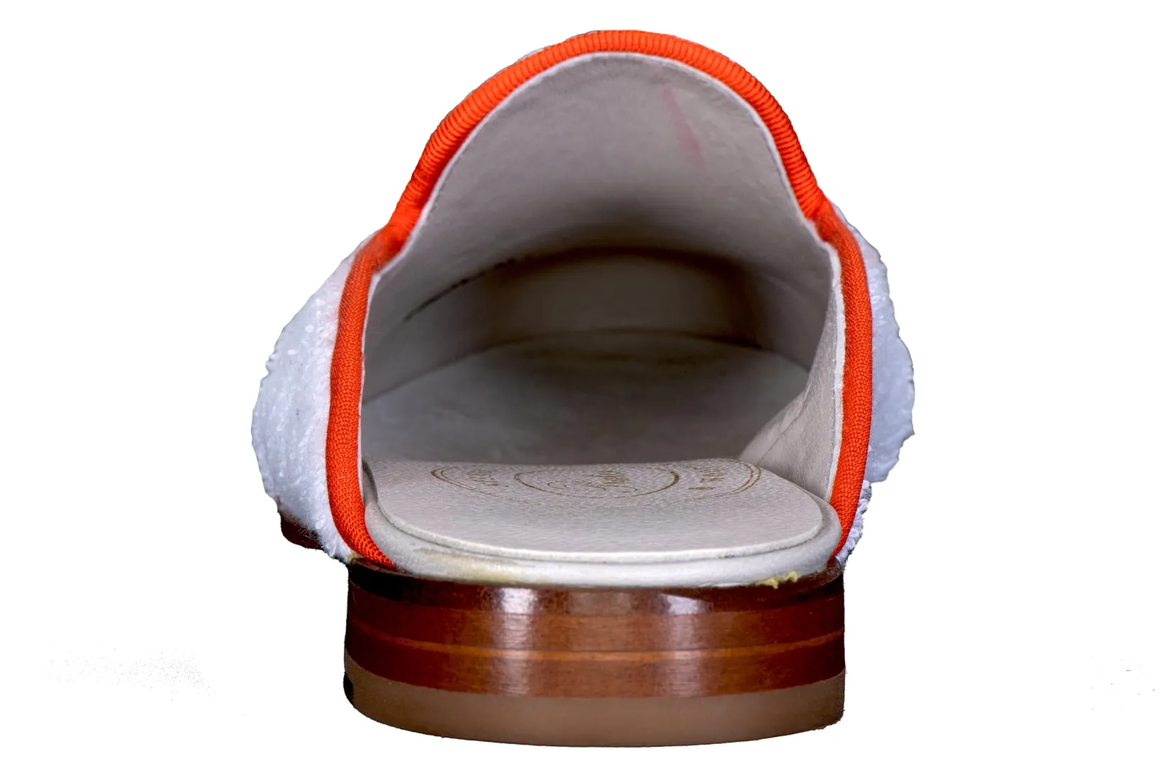Stubbs & Wootton Treccia Orange Cloth Mule (Men)
