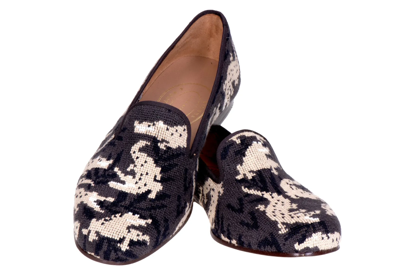 Stubbs & Wootton Wetlands Noir Needlepoint Slipper (Men)