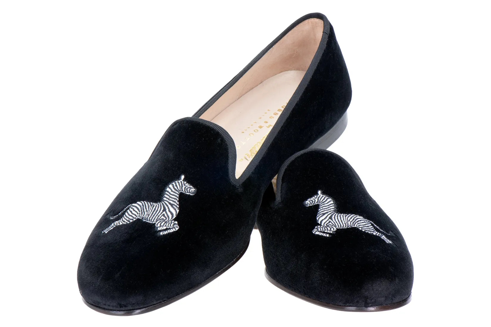 Stubbs & Wootton Zebra Velvet Slipper (Men)