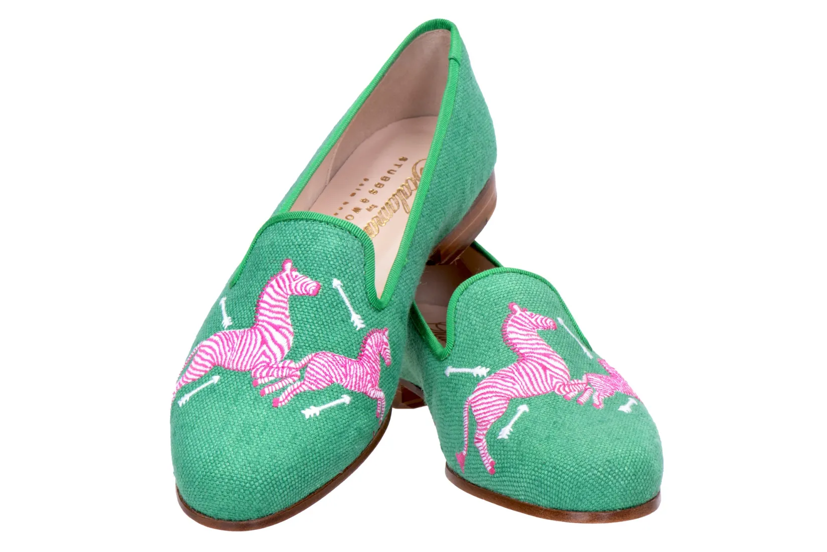 Women Stubbs & Wootton Zebras Kelly Linen Slipper (Women)
