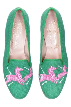 Stubbs & Wootton Zebras Kelly Linen Slipper (Men)