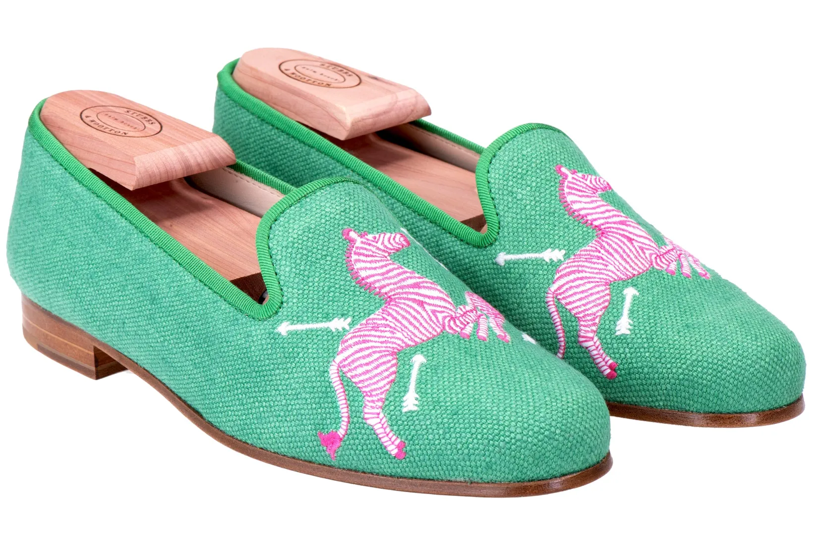 Stubbs & Wootton Zebras Kelly Linen Slipper (Men)