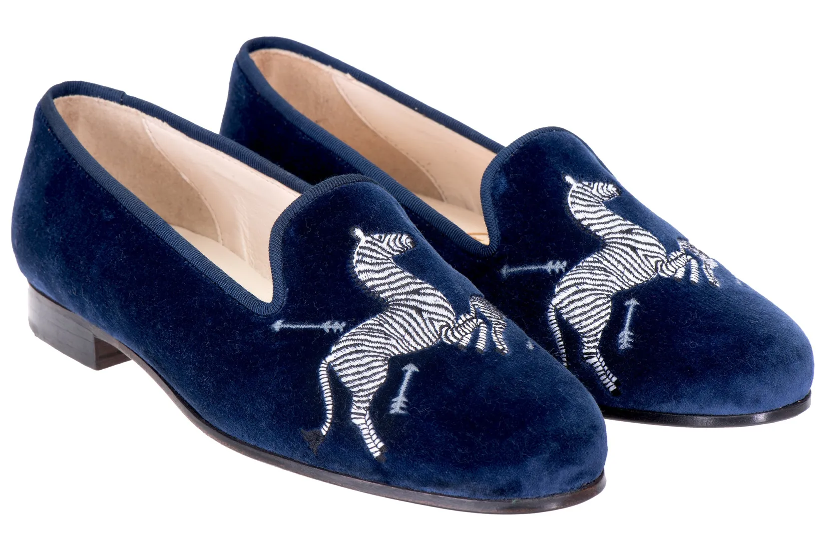 Women Stubbs & Wootton Zebras Velvet Slipper (Women)