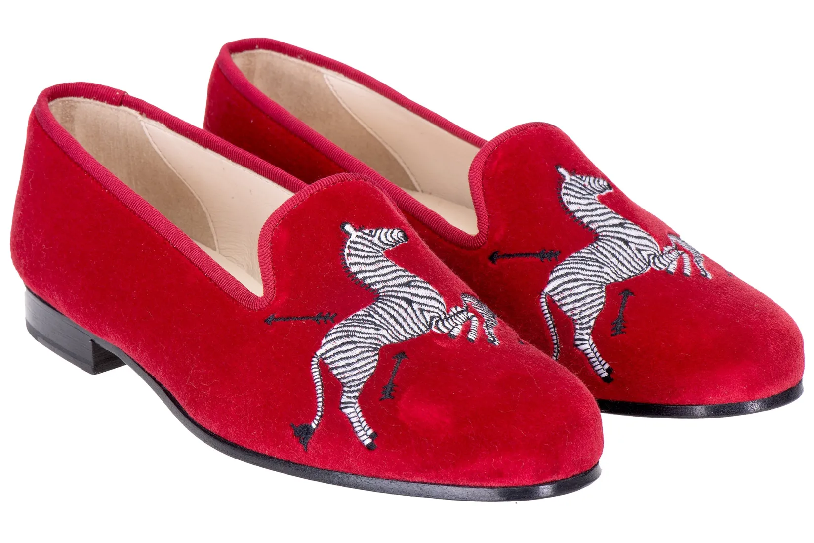 Stubbs & Wootton Zebras Velvet Slipper (Men)