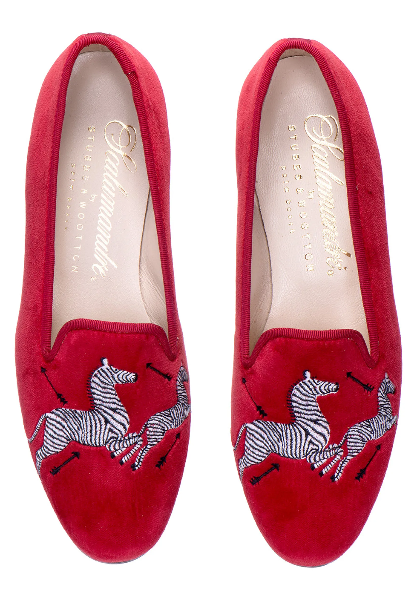 Women Stubbs & Wootton Zebras Velvet Slipper (Women)