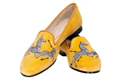 Stubbs & Wootton Zebras Velvet Slipper (Men)