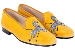 Women Stubbs & Wootton Zebras Velvet Slipper (Women)